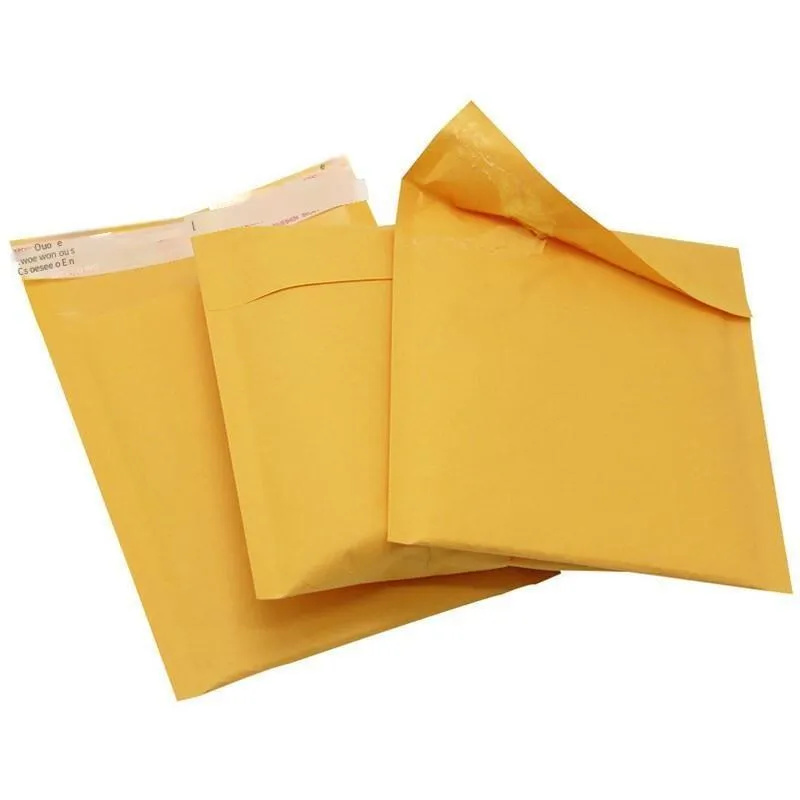 180 Only Kraft Paper Self Sealing Bag, Composite Bubble Envelope, Foam Shockproof Yellow Express Bag 30x30 4cm