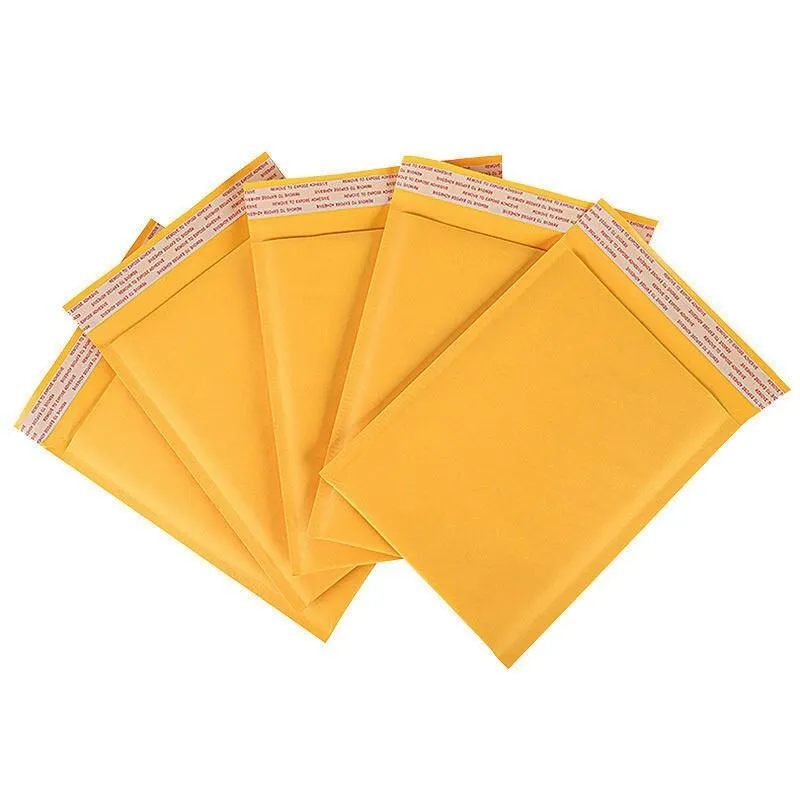 180 Only Kraft Paper Self Sealing Bag, Composite Bubble Envelope, Foam Shockproof Yellow Express Bag 30x30 4cm