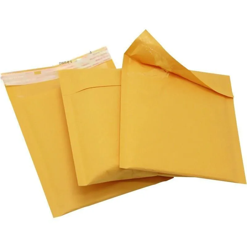 180 Only Kraft Paper Self Sealing Bag, Composite Bubble Envelope, Foam Shockproof Yellow Express Bag 30x30 4cm