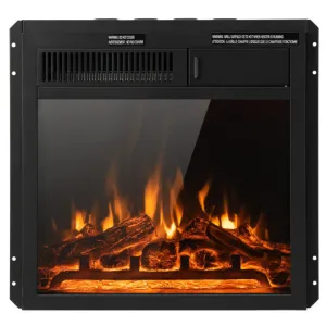 18/22.5 Inch Electric Fireplace Insert with 7-Level Adjustable Flame Brightness