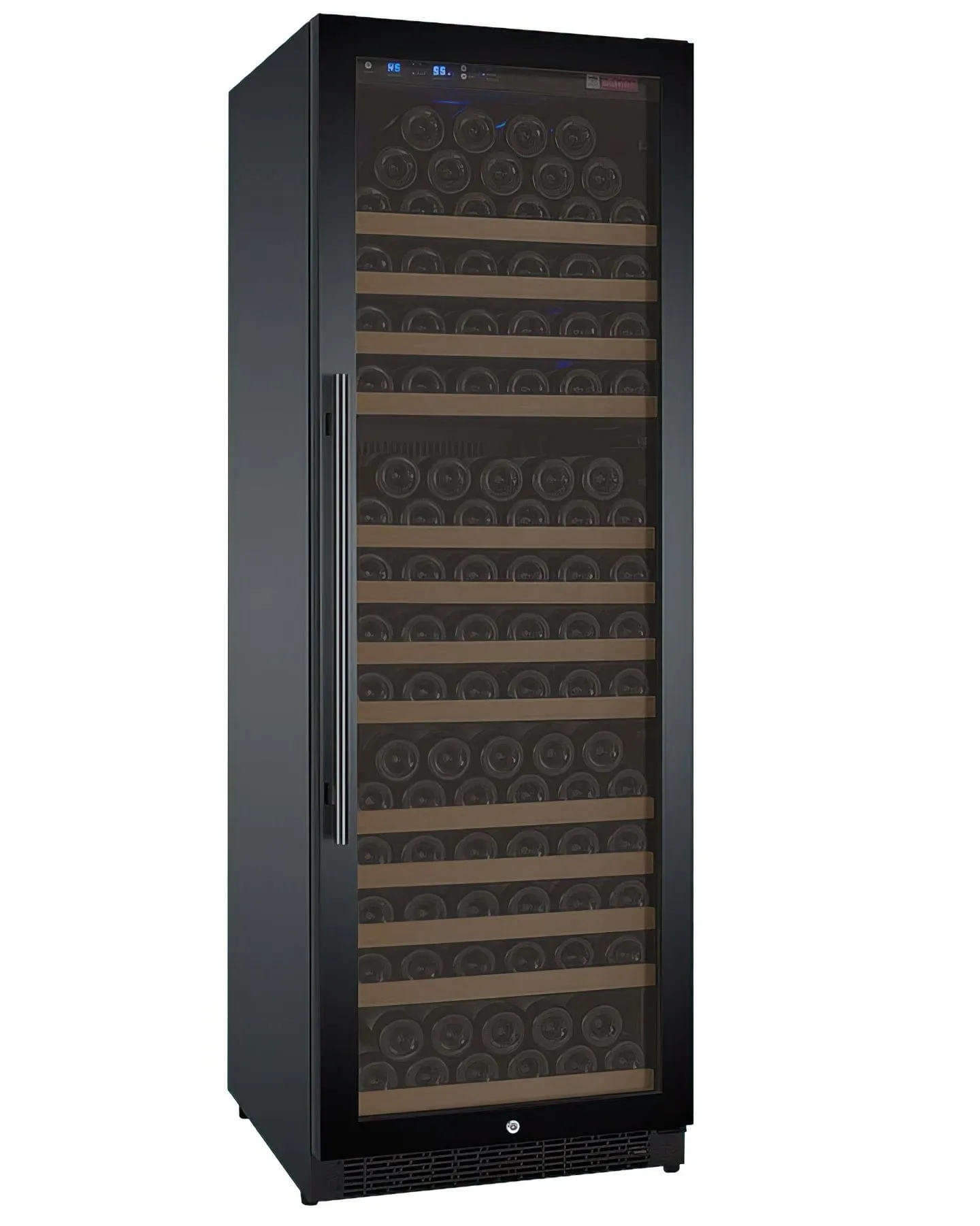 24" Wide FlexCount II Tru-Vino 177 Bottle Single Zone Black Right Hinge Wine Refrigerator