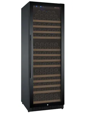 24" Wide FlexCount II Tru-Vino 177 Bottle Single Zone Black Right Hinge Wine Refrigerator