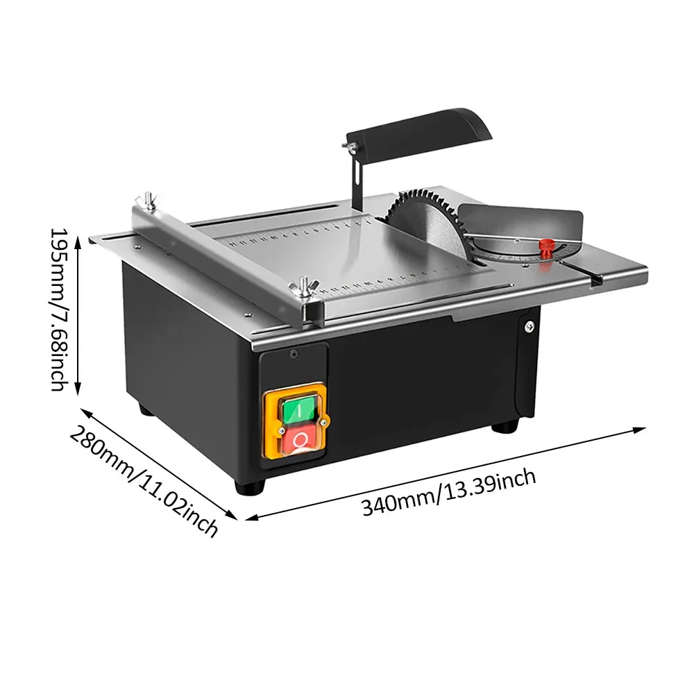 2500W Woodworking Table Saw Upgraded Stainless Steel Table Top with Angle Ruler and Adjustable Backing 180° angle Adjustable