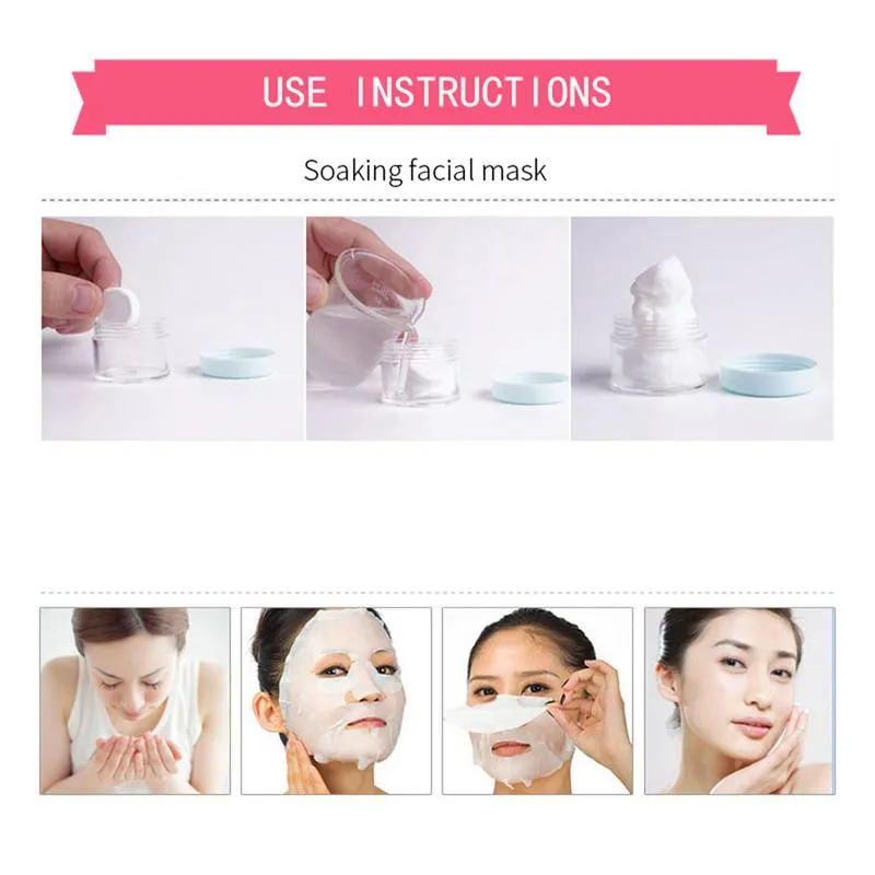 30pcs/bag Facial Compression Mask Nonwoven Fabric Mask Paper Skin Care Dry Disposable Compressed Towel Face DIY Mask Makeup Tool