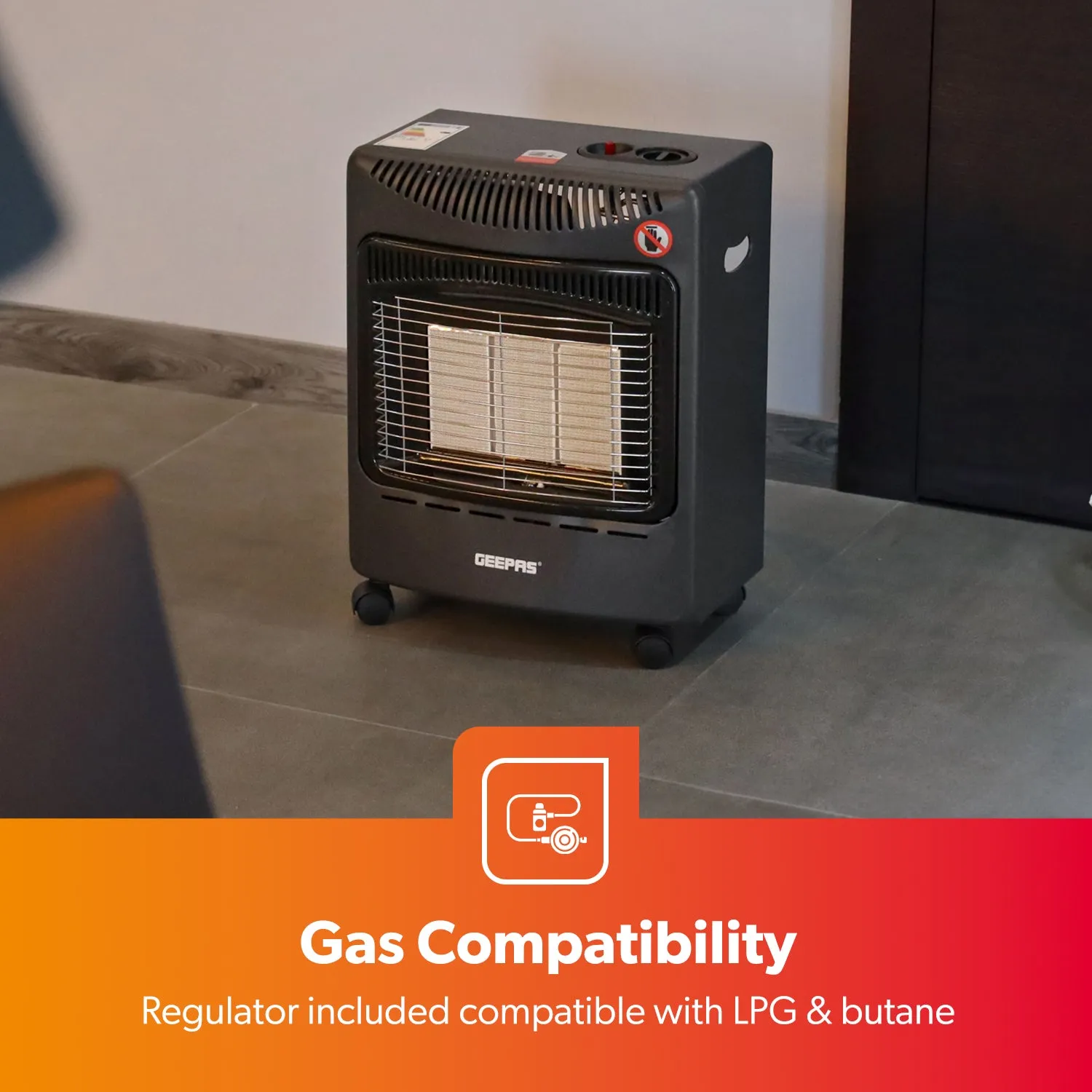 4.2KW Portable Indoor Gas Heater with Piezoelectric Ignition