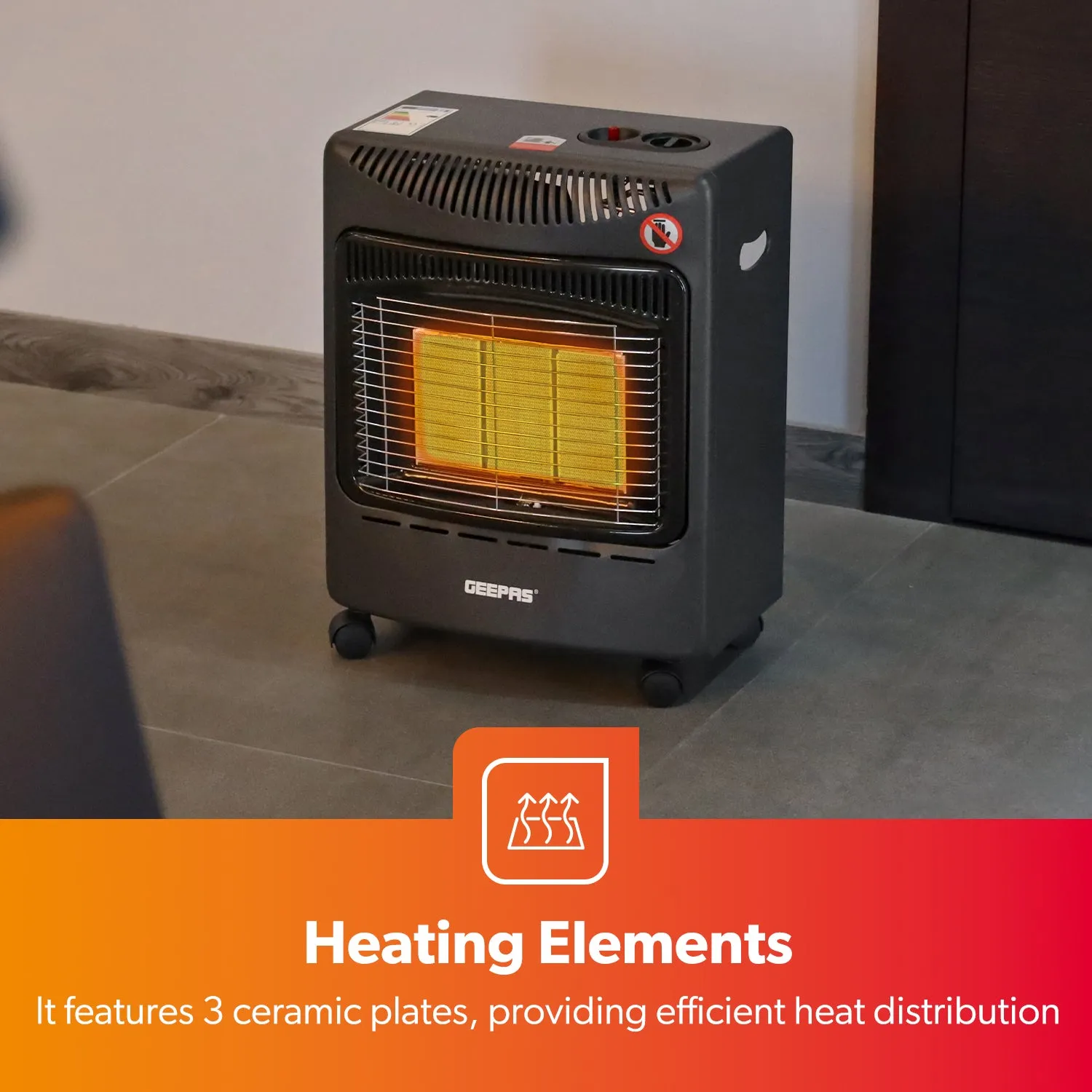 4.2KW Portable Indoor Gas Heater with Piezoelectric Ignition