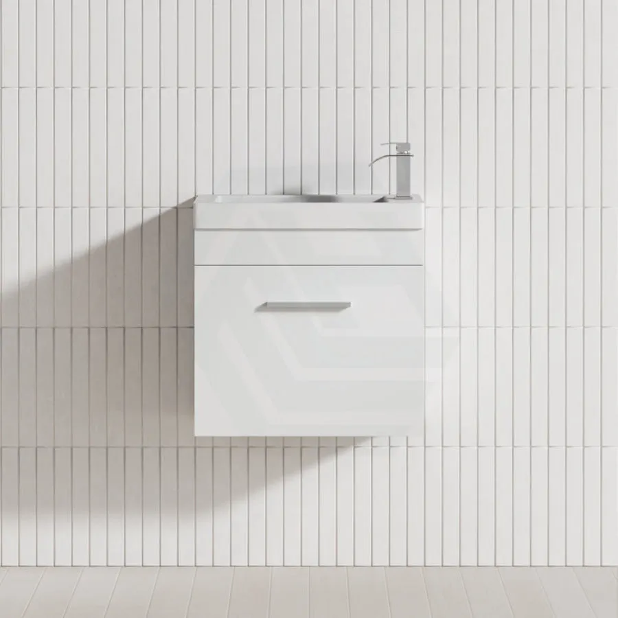 500x250x520mm Wall Hung Bathroom Floating Vanity with Ceramic Top MATT WHITE One Tap Hole