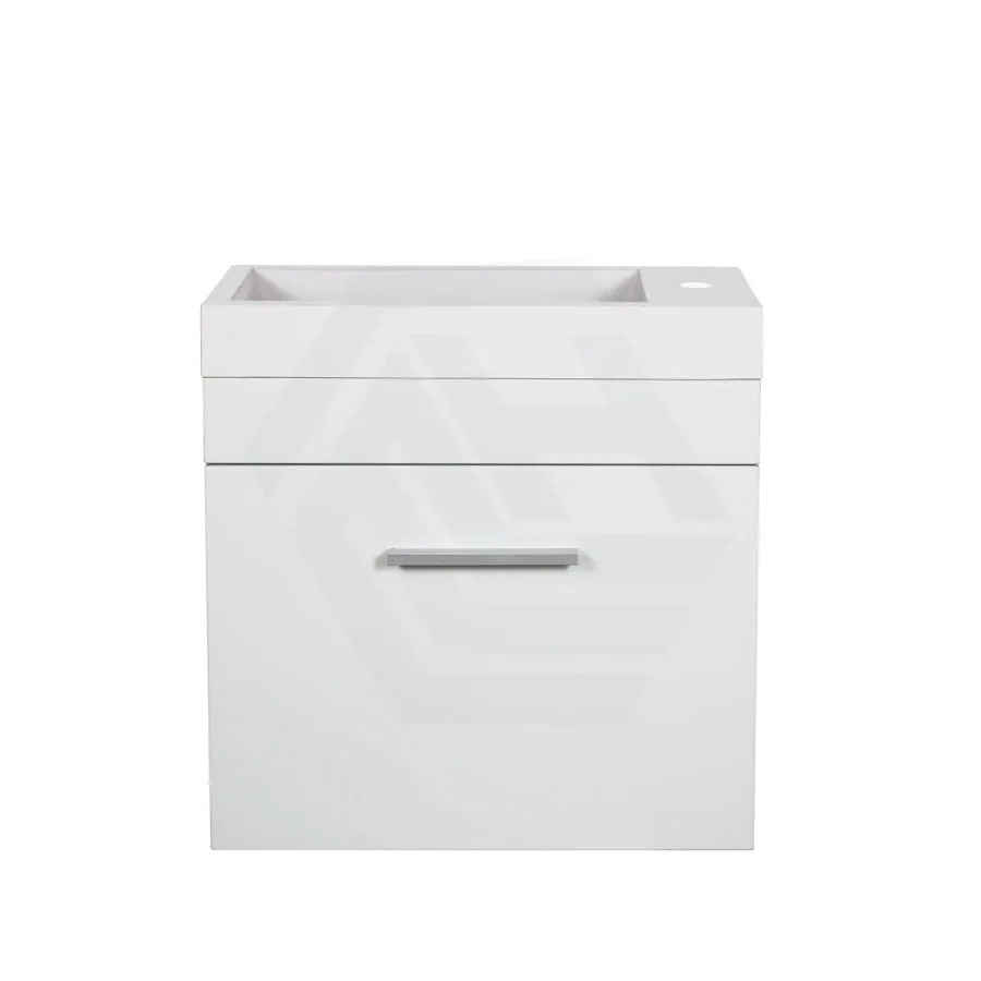 500x250x520mm Wall Hung Bathroom Floating Vanity with Ceramic Top MATT WHITE One Tap Hole