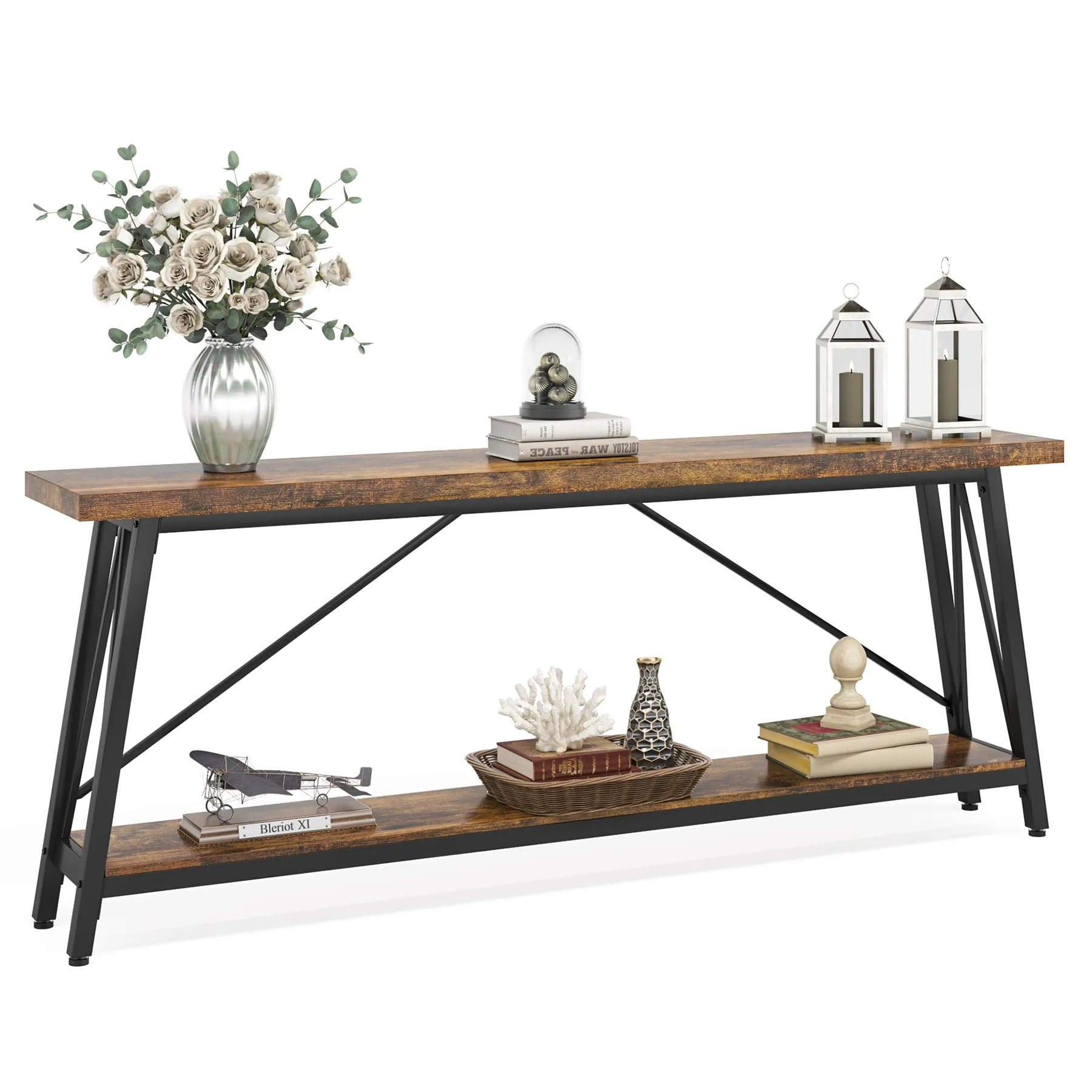 70.9" Console Table, Extra Long Sofa Table Behind Couch