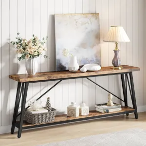 70.9" Console Table, Extra Long Sofa Table Behind Couch