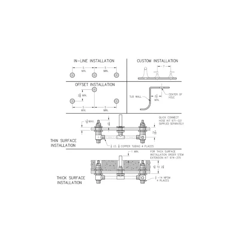 Adjustable Rough-In Valve Part - Unfinished