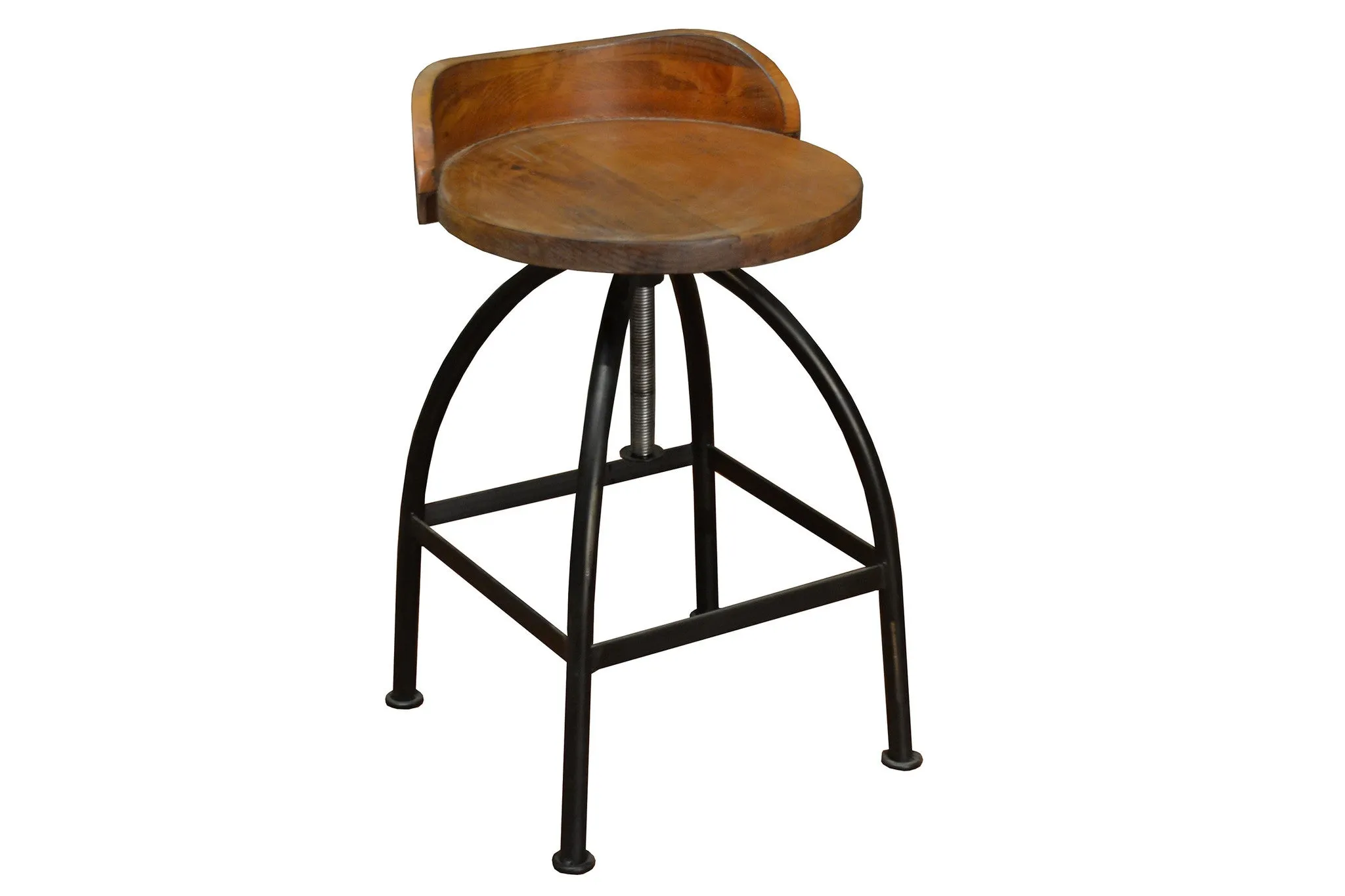 Ashland Low-Back Adjustable Height Bar Stool