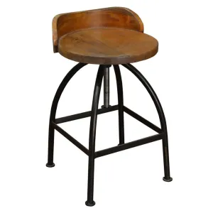 Ashland Low-Back Adjustable Height Bar Stool