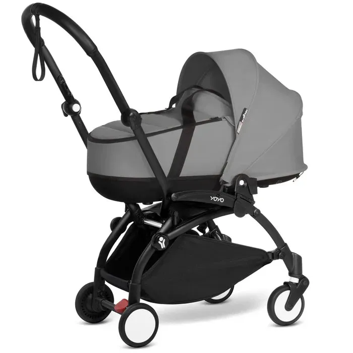 Babyzen Yoyo Stroller - Black Frame With Bassinet (Grey)