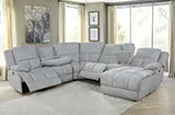 Belize 6-Piece Pillow Top Arm Power Sectional Grey