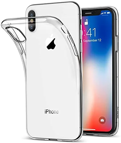 Betron Clear Silicone Phone Case Back Cover for iPhone 10, iPhone X Anti Scratch Phone Case