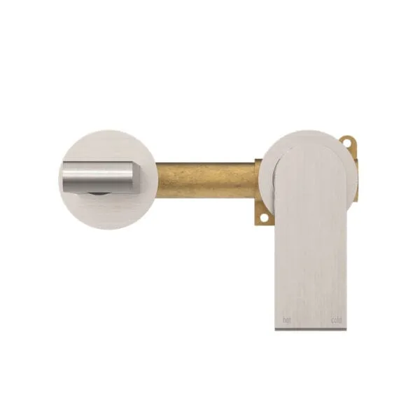 Bianca Wall  Basin Mixer Separate Back Plate Brushed Nickel NR321510eBN