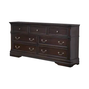 Cambridge 7-Drawer Rectangular Dresser Cappuccino Collection, Stunning European Inspired Design, Store Jewelry, Plenty Storage, Elegant: Cambridge SKU: 203193