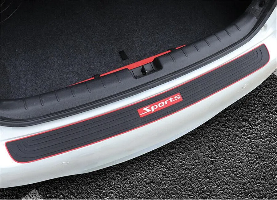 Car Rear Bumper Protector Guard, Anti-Scratch Rubber Trunk Door Sill Trim Cover