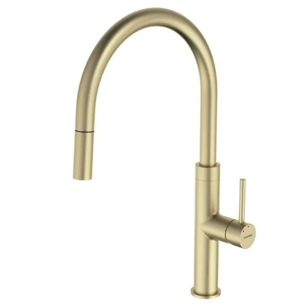 Caroma Liano II Lead Free Pull Out Sink Mixer - Brushed Brass