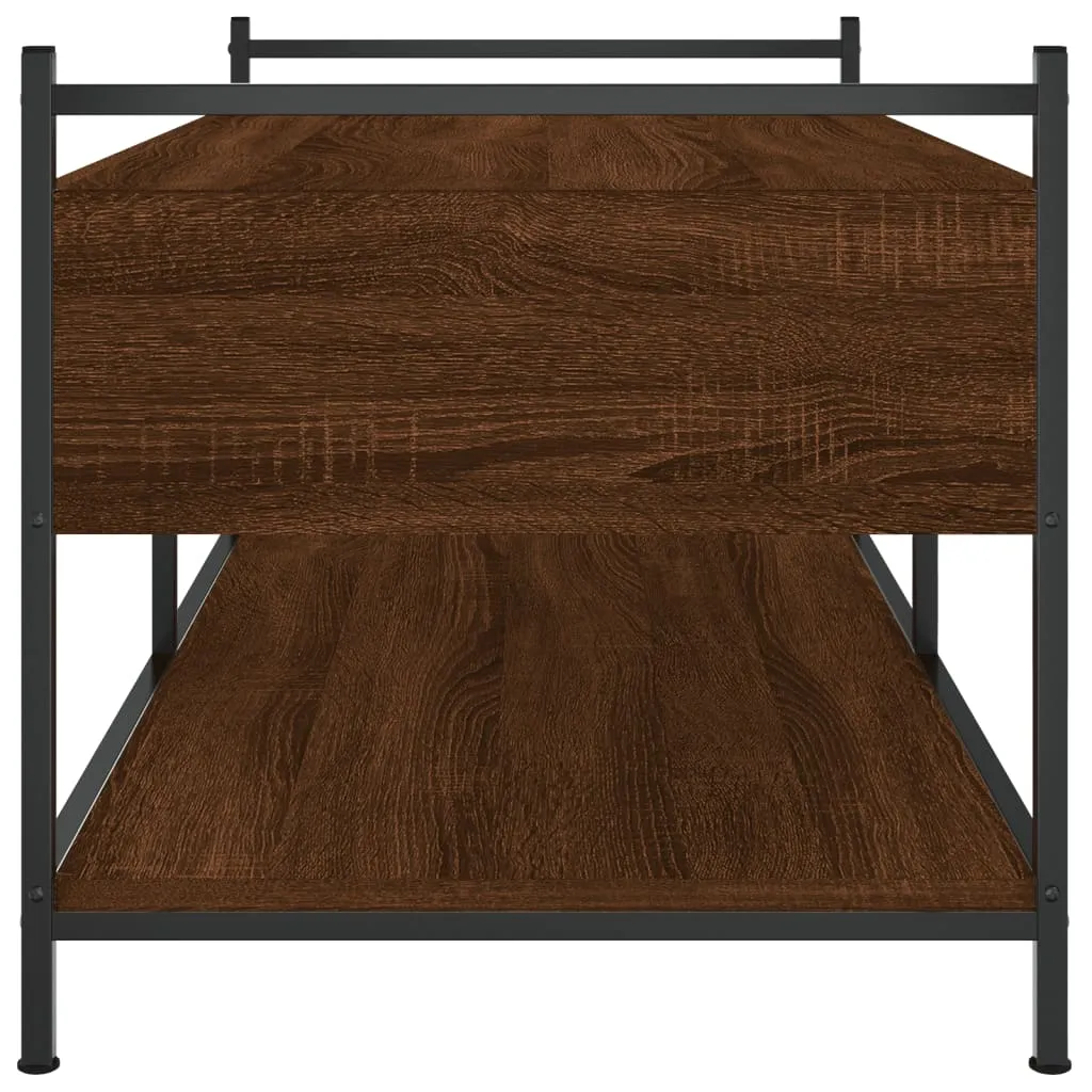 Coffee Table Brown Oak 99x50x50 cm Engineered Wood