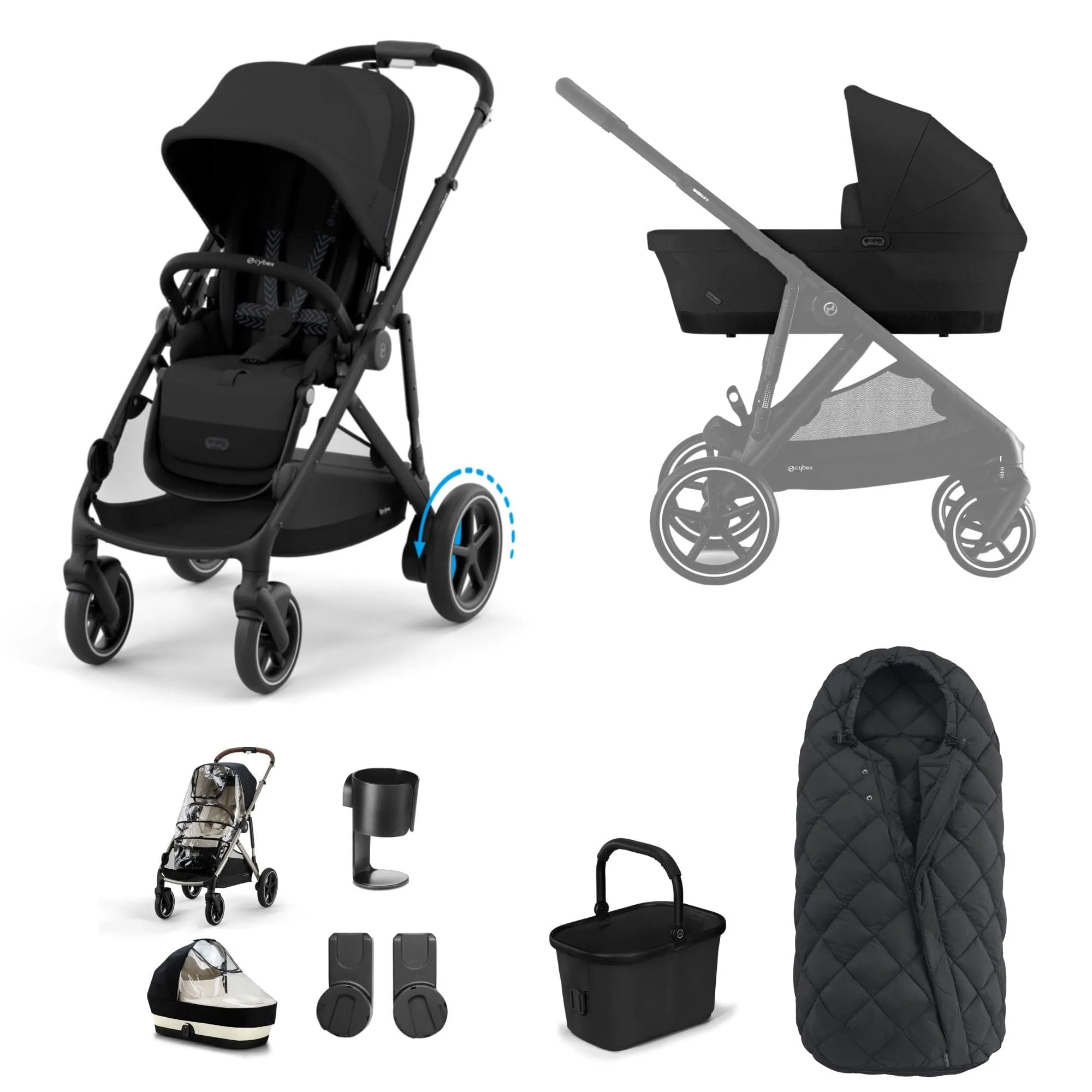 Cybex eGazelle S Essential Bundle in Moon Black