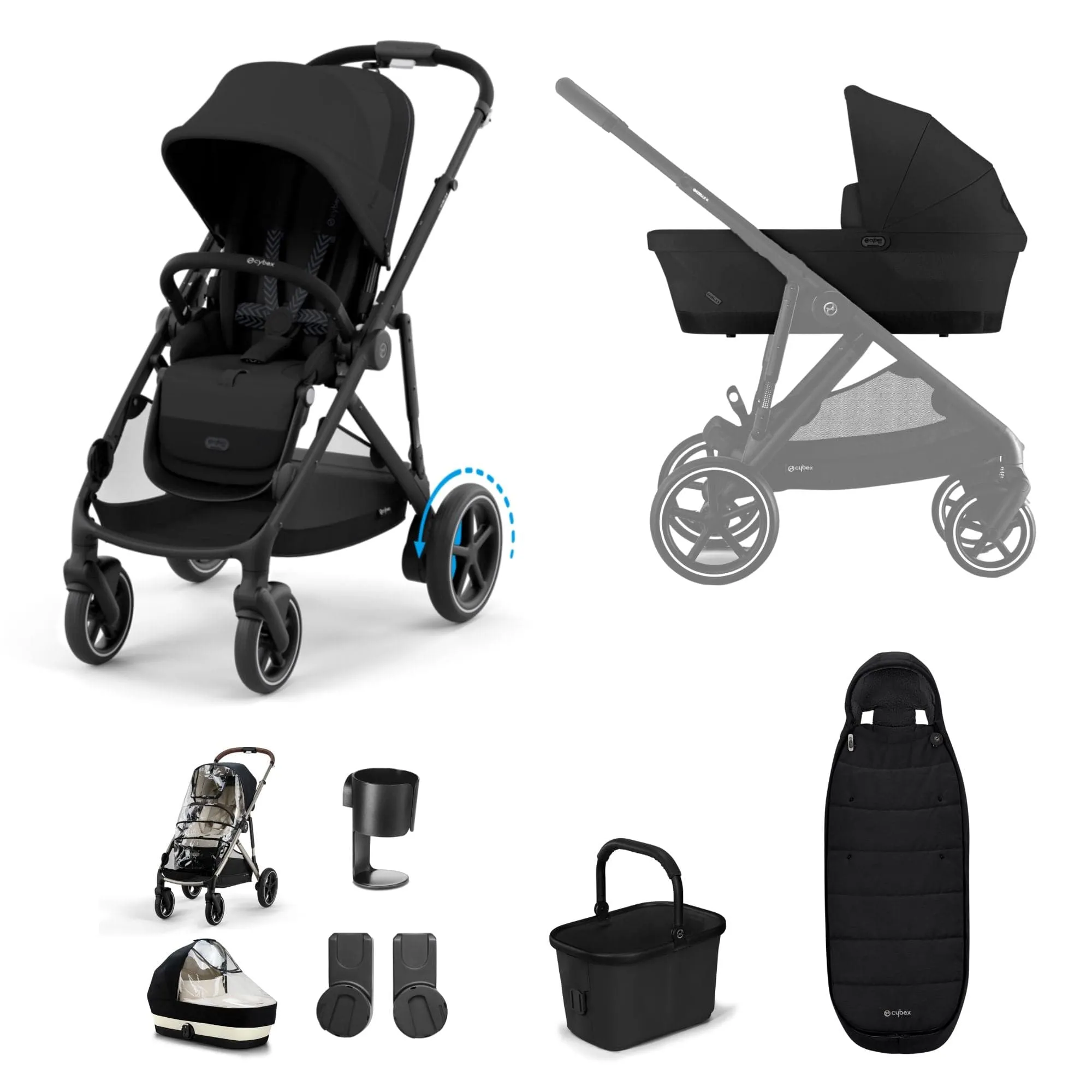 Cybex eGazelle S Essential Bundle in Moon Black