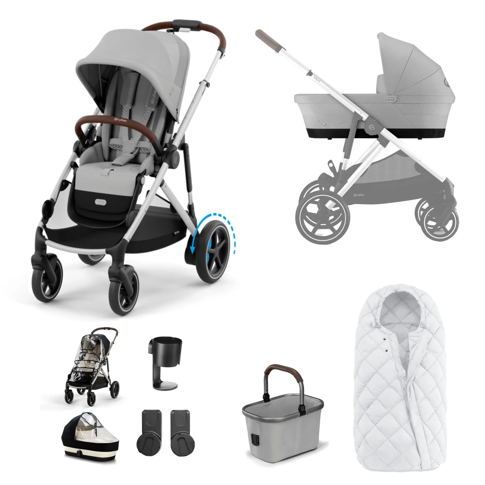 Cybex eGazelle S Essential Bundle in Stone Grey