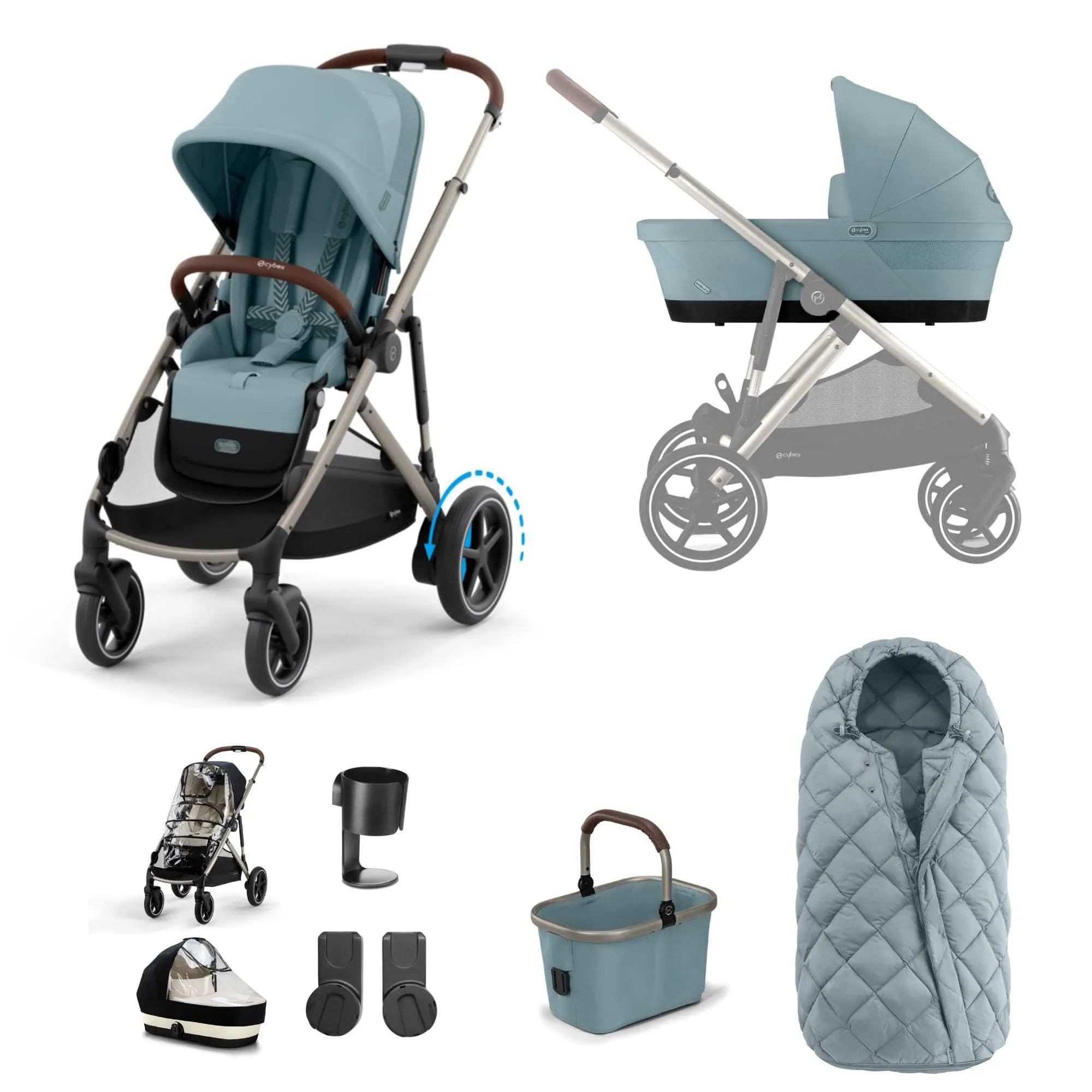 Cybex eGazelle S Essential Bundle in Stormy Blue