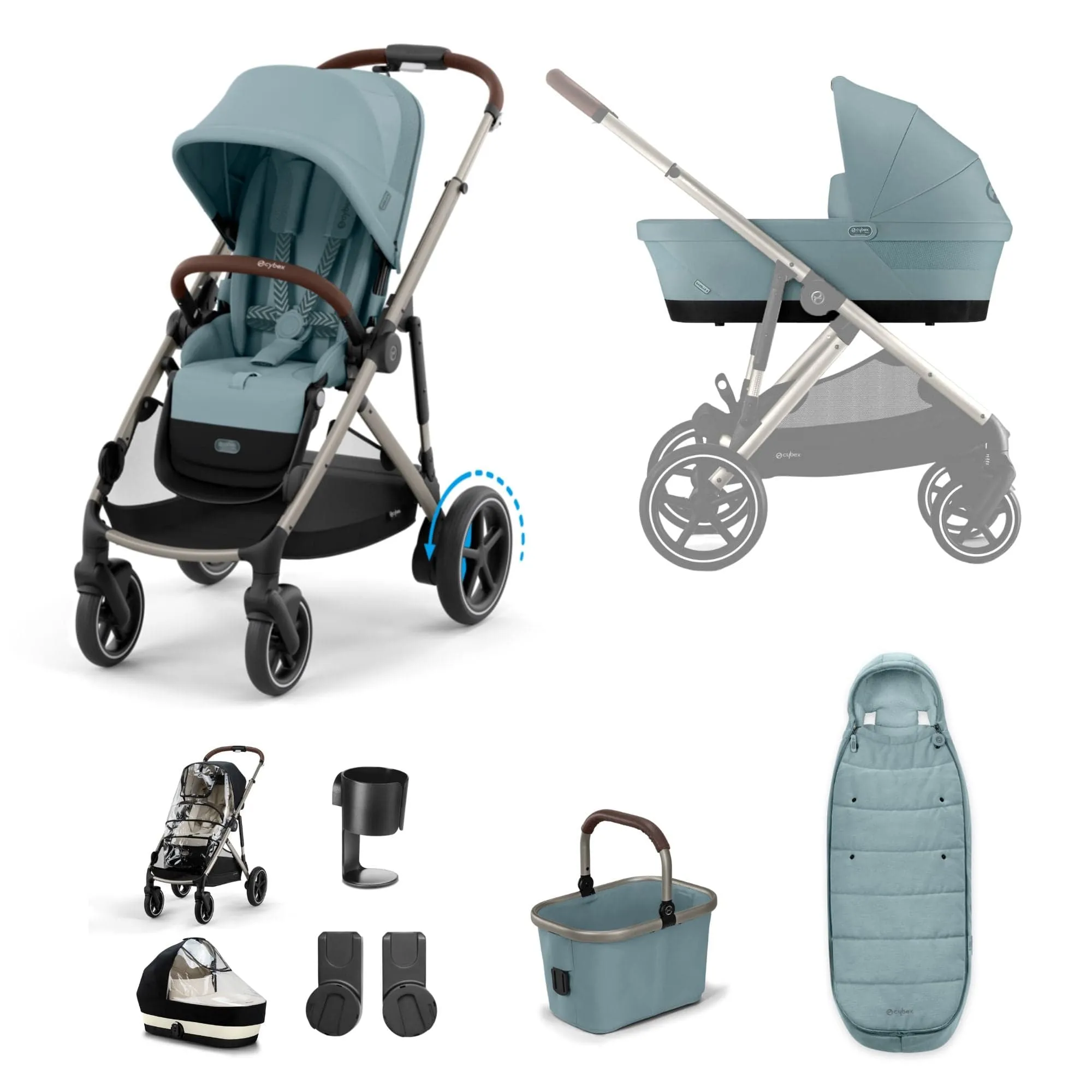 Cybex eGazelle S Essential Bundle in Stormy Blue