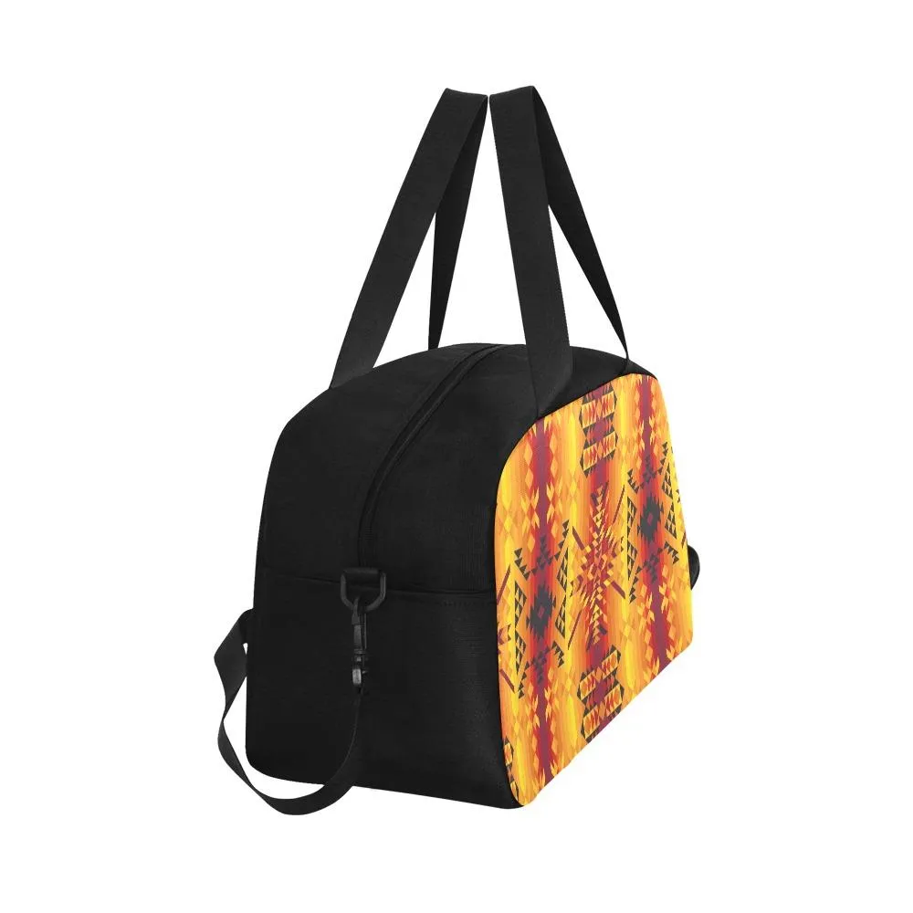 Desert Geo Yellow Red Weekend Travel Bag