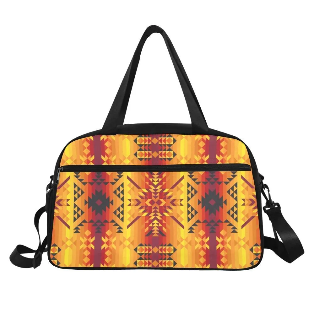 Desert Geo Yellow Red Weekend Travel Bag