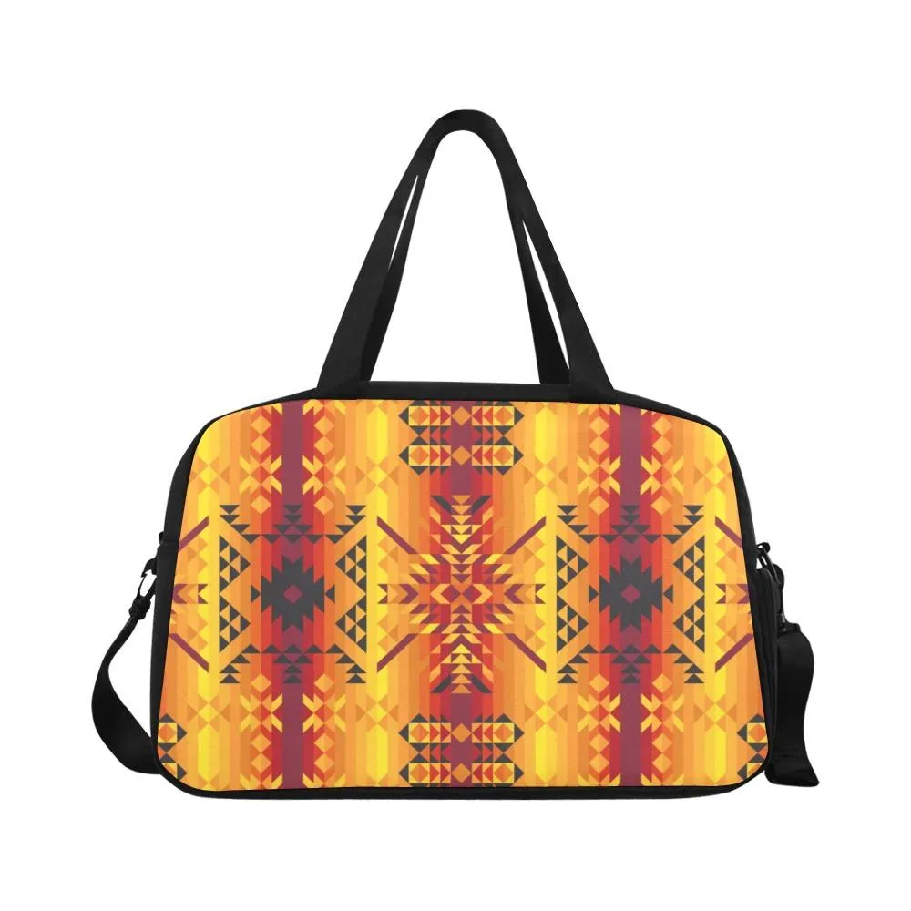 Desert Geo Yellow Red Weekend Travel Bag