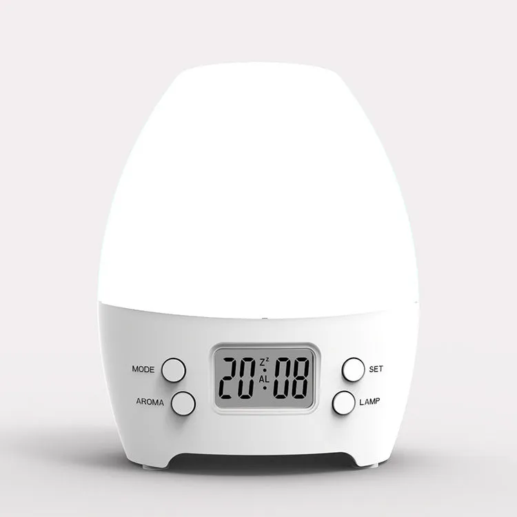 Electric Air Humidifier Aroma Lamp Colorful LED Night Light with Alarm Clock Aroma Diffuser Mist Maker