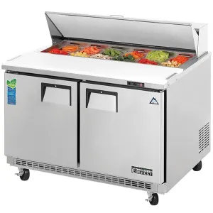 Everest EPBNR2 Open Top Prep Table 2 Doors 13 cu.ft.