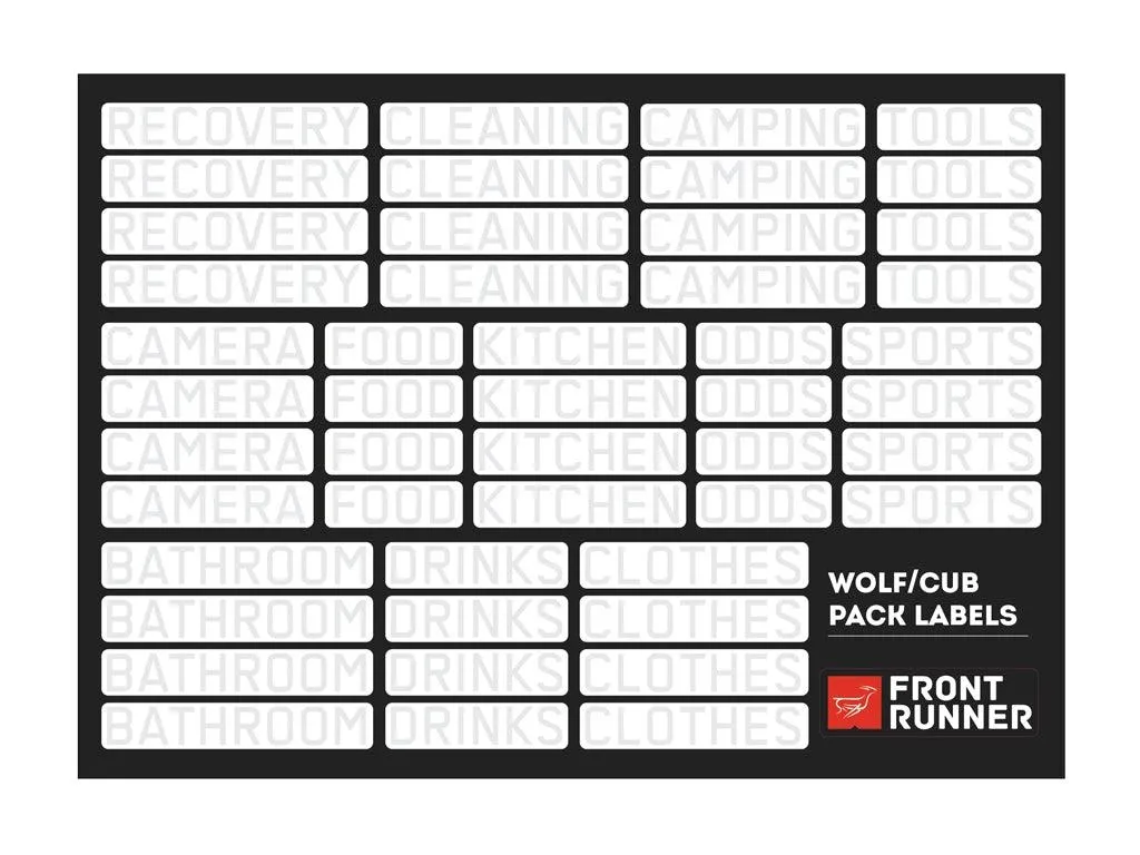 Front Runner - Wolf/Cub Pack Campsite Organising Labels