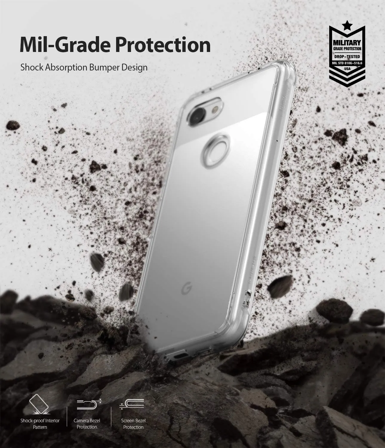 Google Pixel 3a Back Cover Case | Fusion - Clear