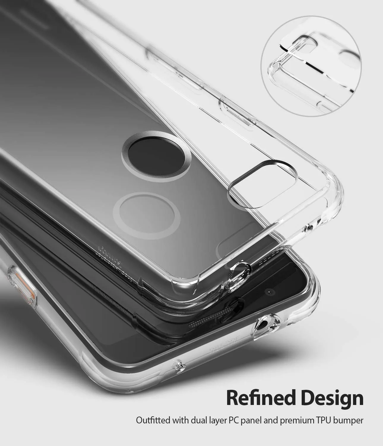 Google Pixel 3a Back Cover Case | Fusion - Clear