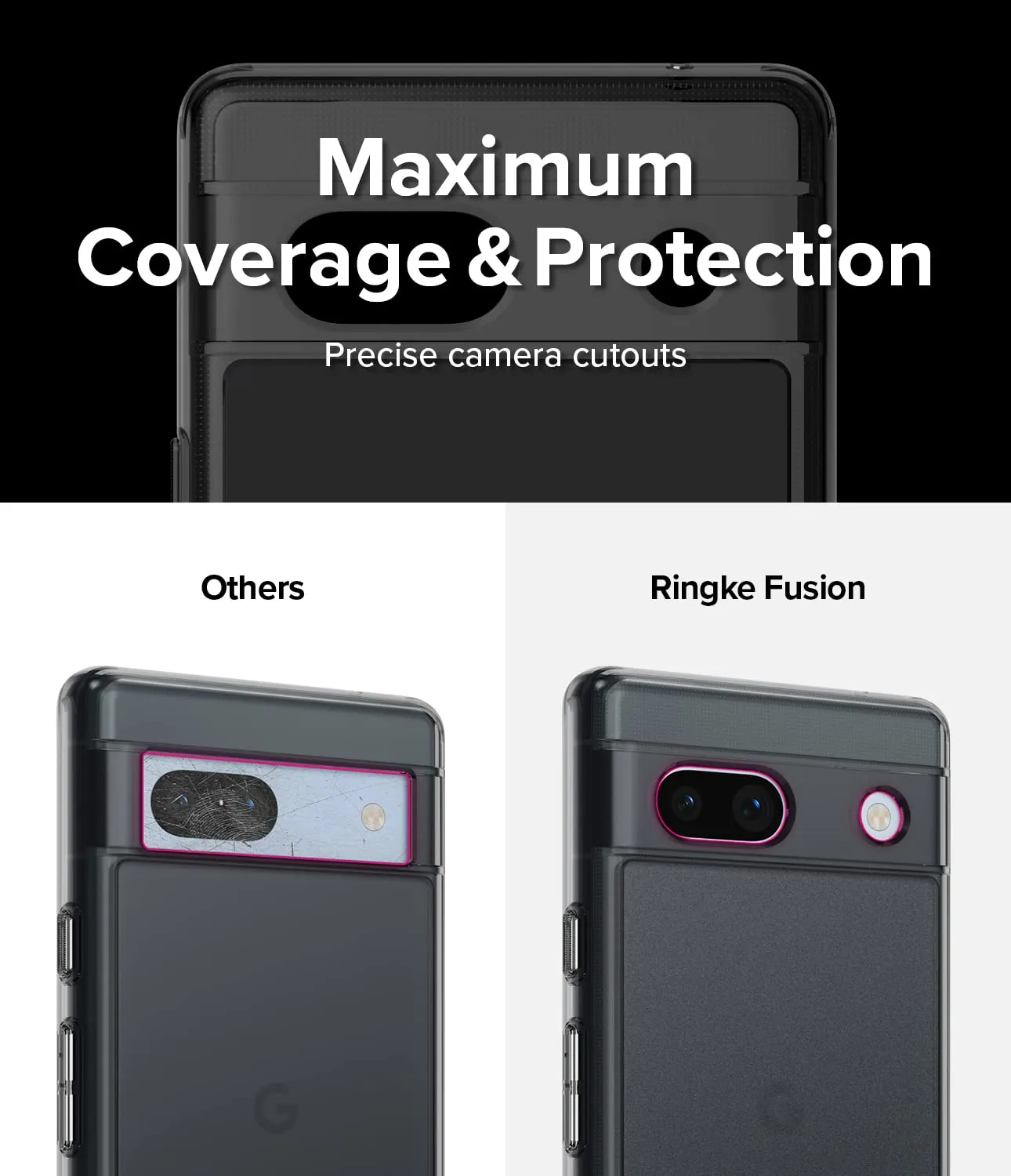 Google Pixel 7a Back Cover Case | Fusion - Matte Smoke Black