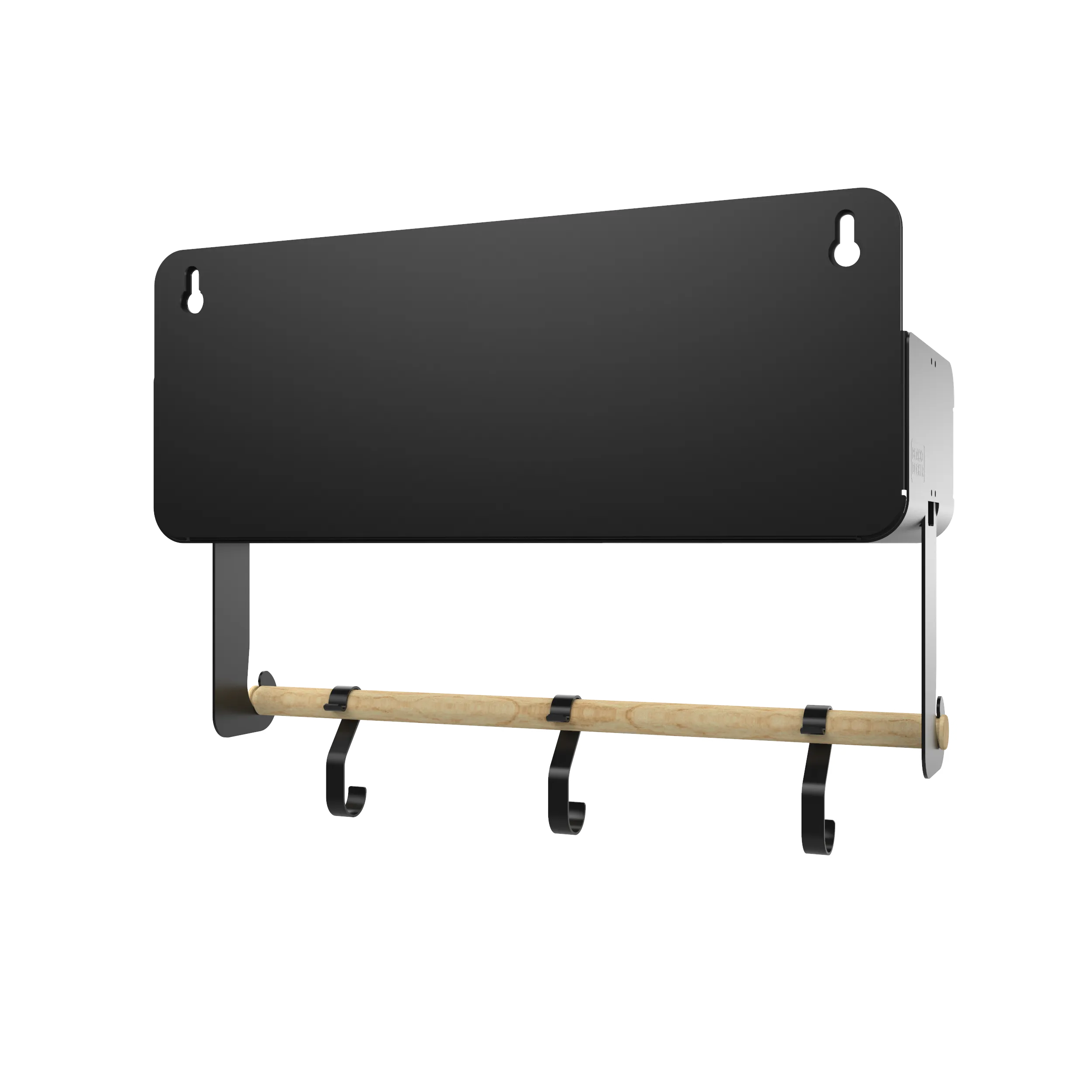 Hanging | Magnetic Rack System-Shelf With Brackets, Black