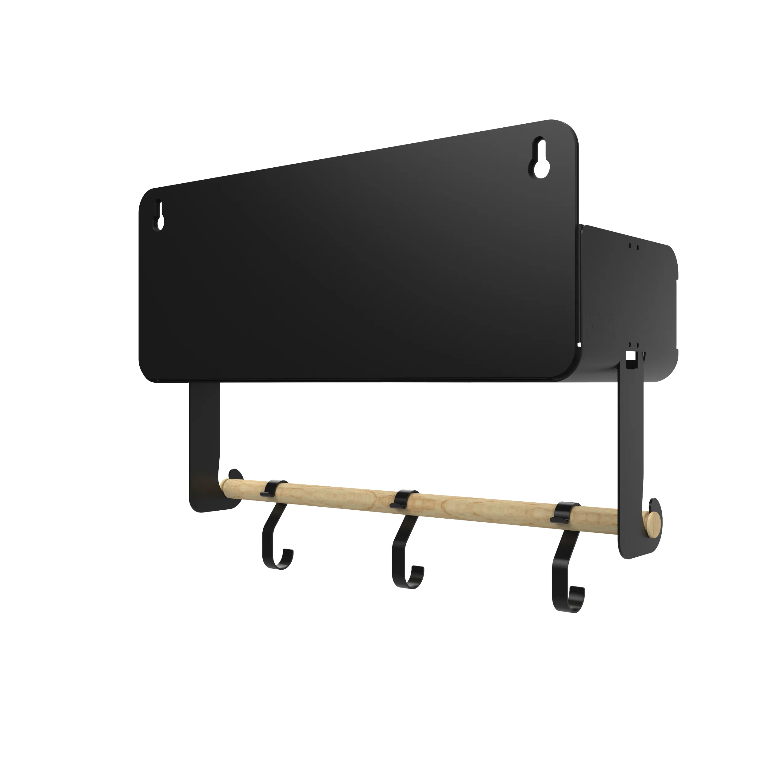 Hanging | Magnetic Rack System-Shelf With Brackets, Black