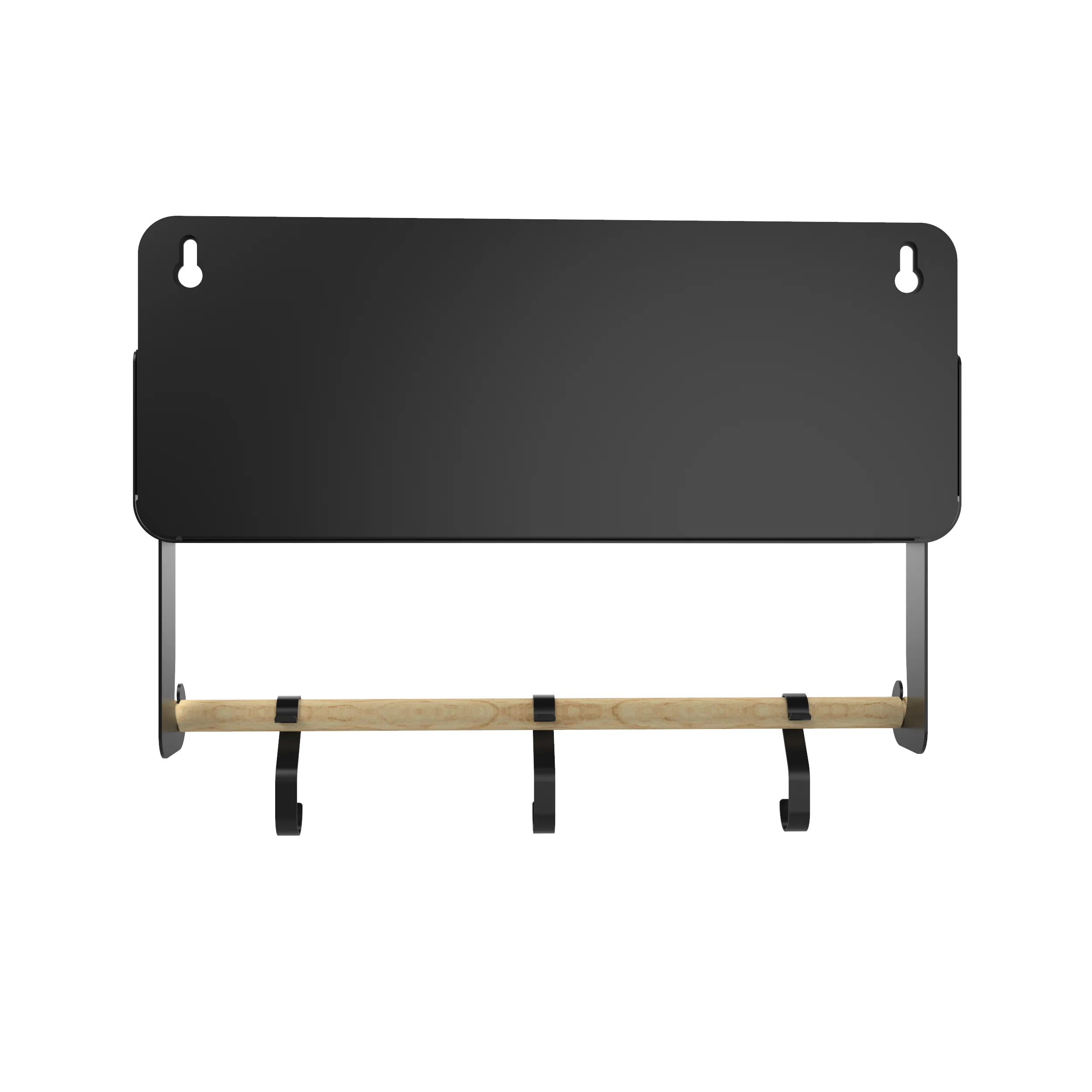 Hanging | Magnetic Rack System-Shelf With Brackets, Black