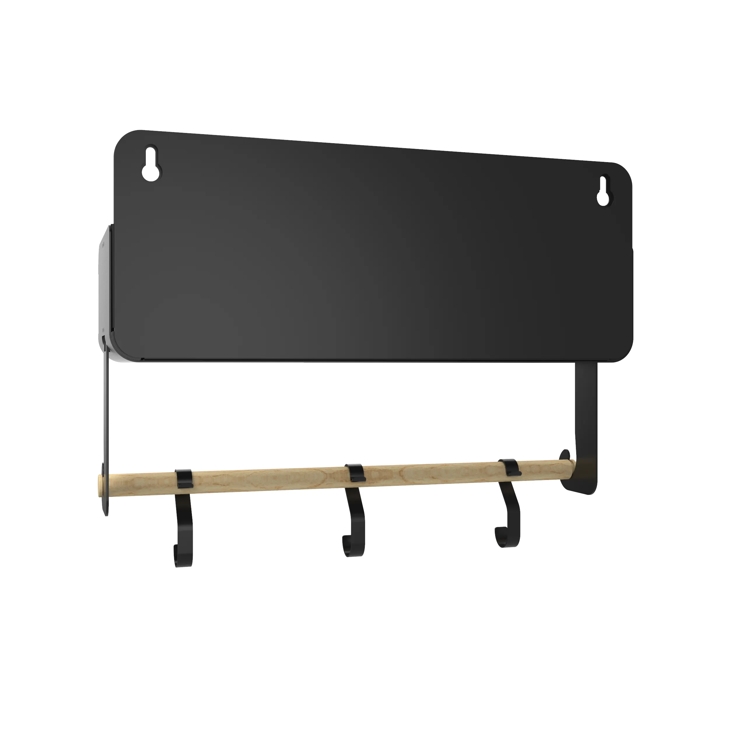 Hanging | Magnetic Rack System-Shelf With Brackets, Black