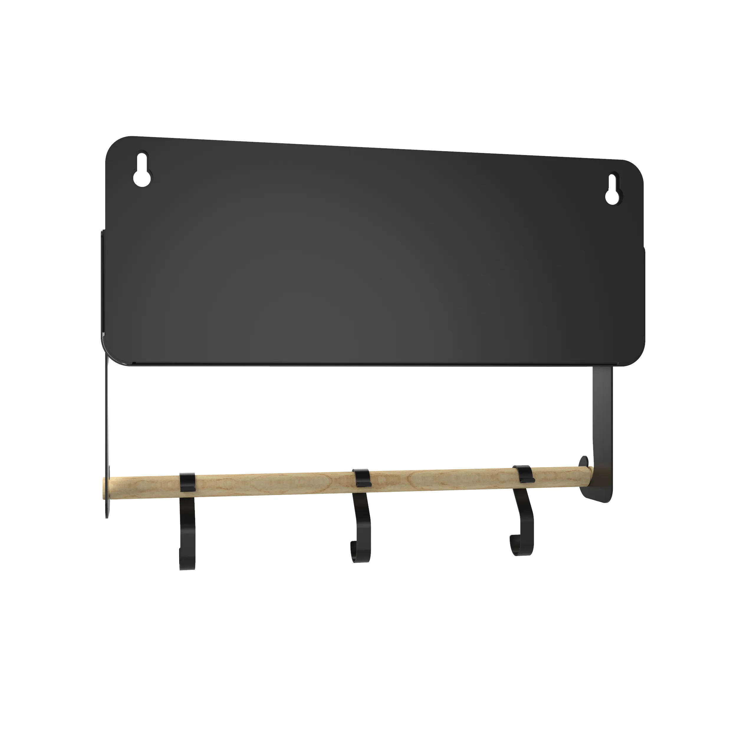 Hanging | Magnetic Rack System-Shelf With Brackets, Black