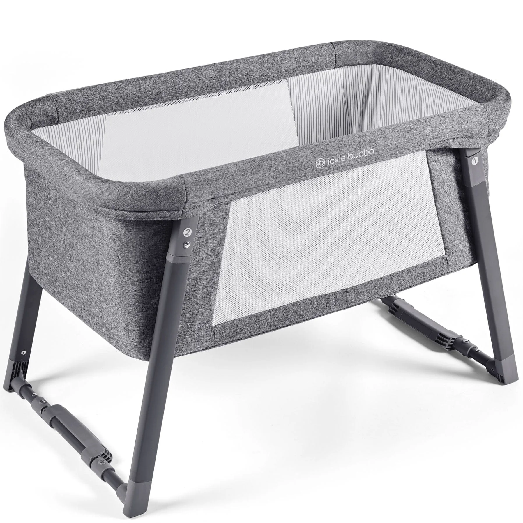 Ickle Bubba Mini Rocker Crib in Space Grey