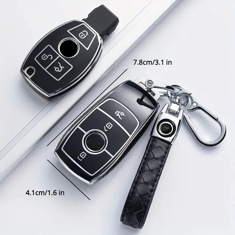 Key Case For Benz E C S GLC GLE GLA GLS E200 E400 E63 W213 S550 S560 C260 A200 Key Chain