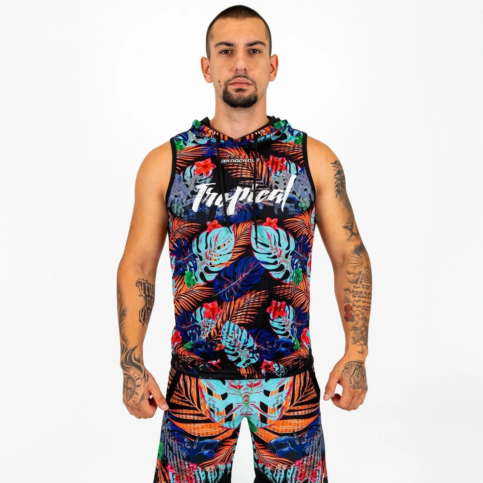 Knockout Tropical Hoodie Tank Top