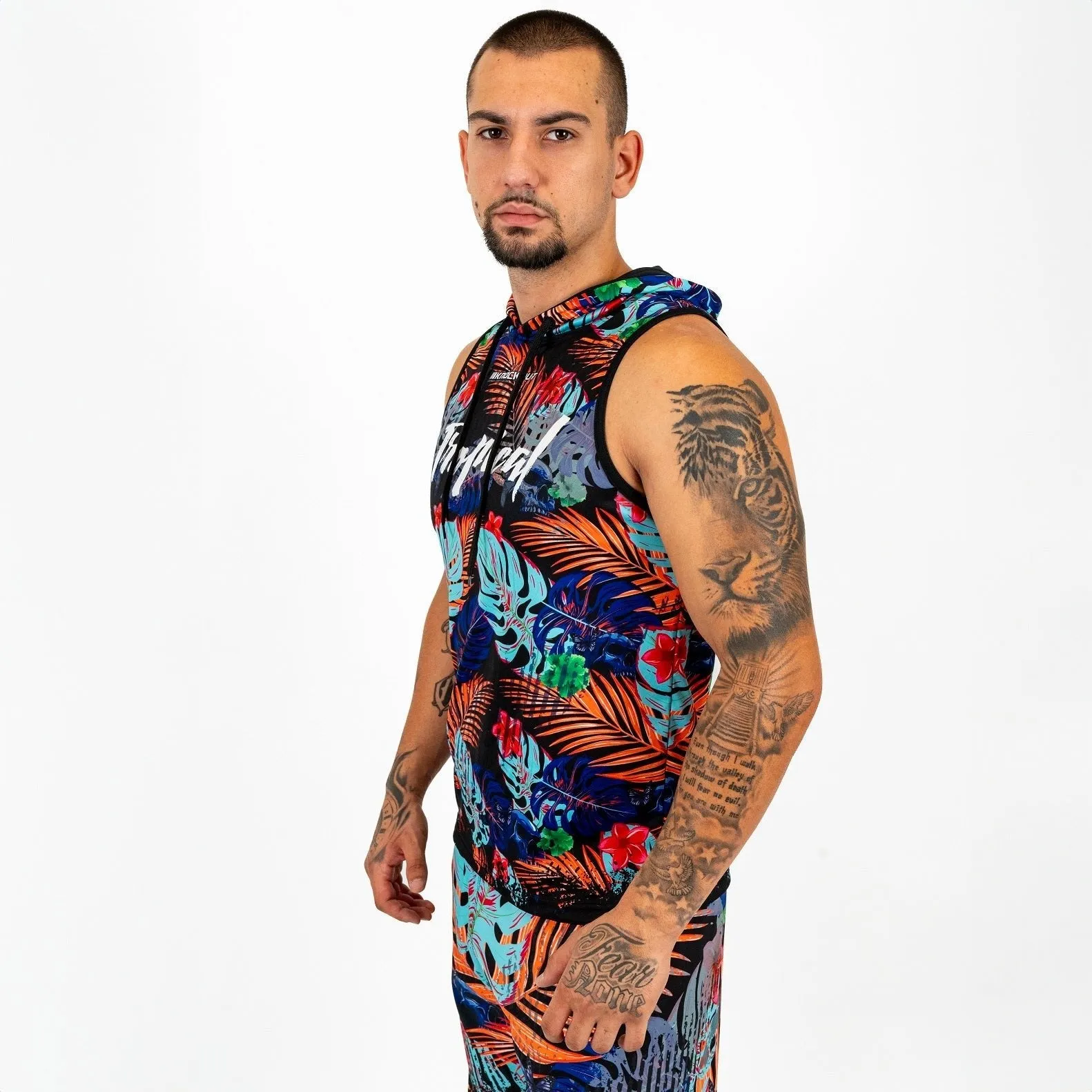 Knockout Tropical Hoodie Tank Top