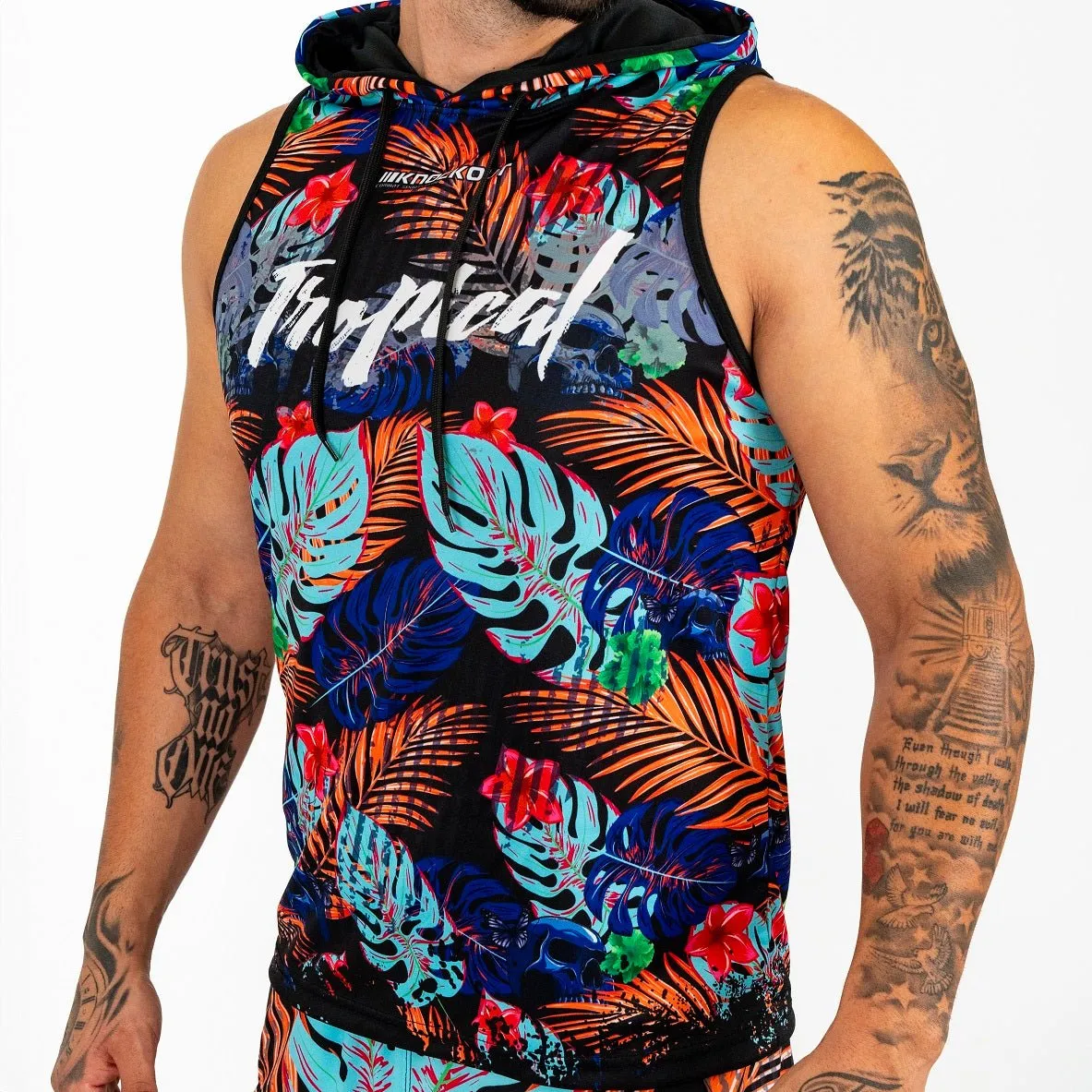 Knockout Tropical Hoodie Tank Top