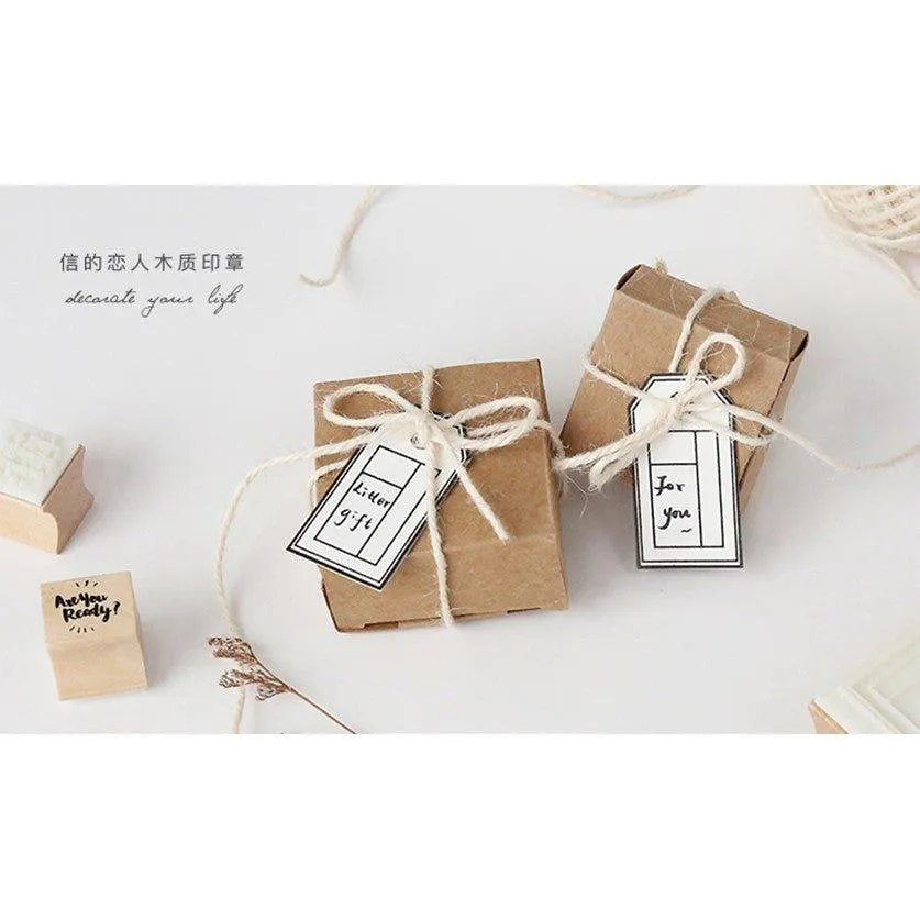 Letter Lovers Packaging Series Wooden Seals Label Sticker 3 Styles NP-H7TAY-602